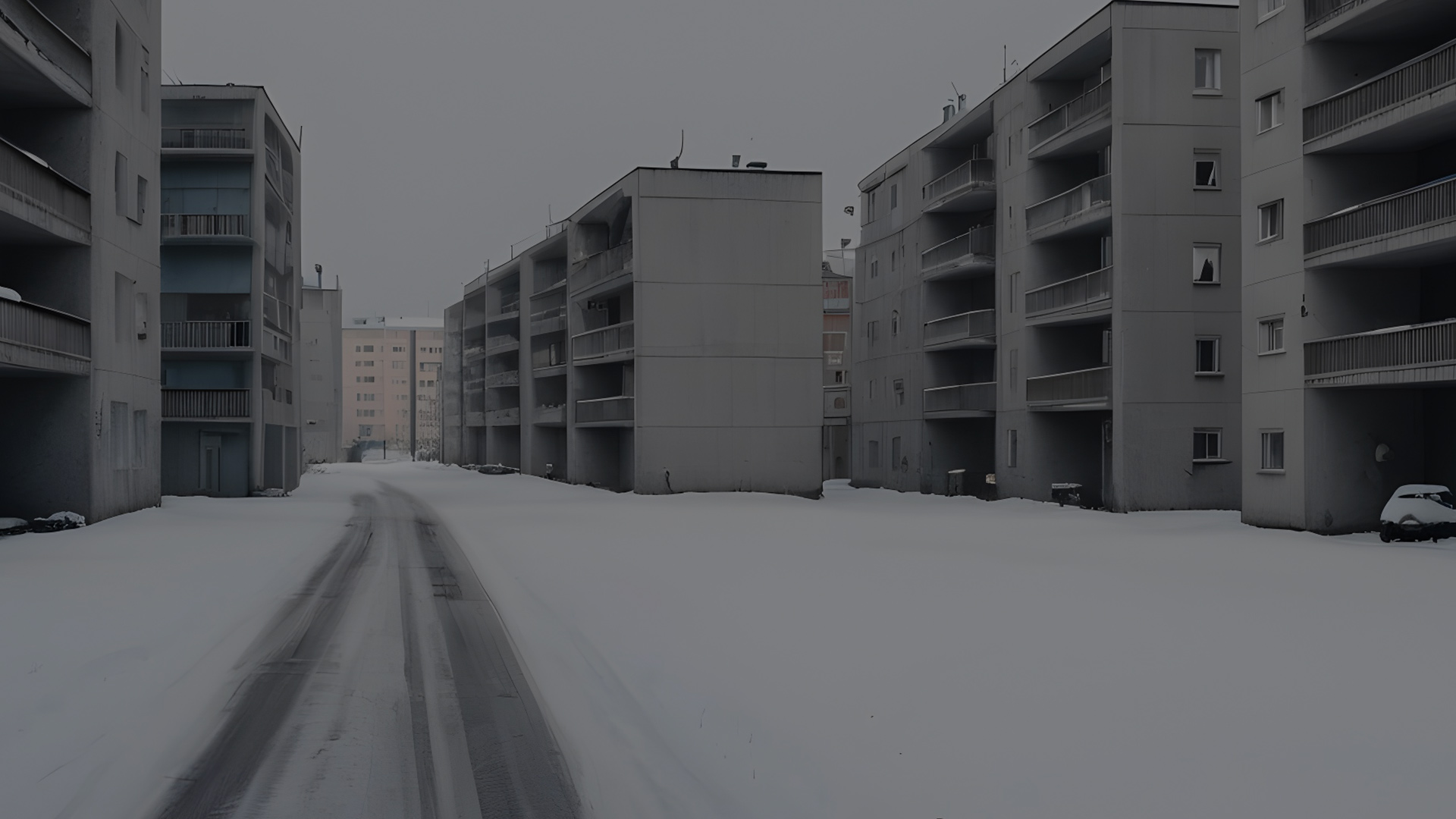 AI generated Image of suburb in Finland
